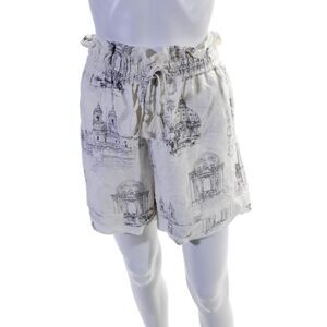 Fate. Women's Paper Bag Waist Tassel Pockets Print Dress Short Size L